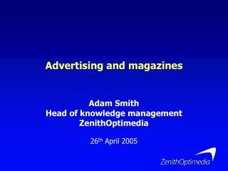 Advertising and magazines