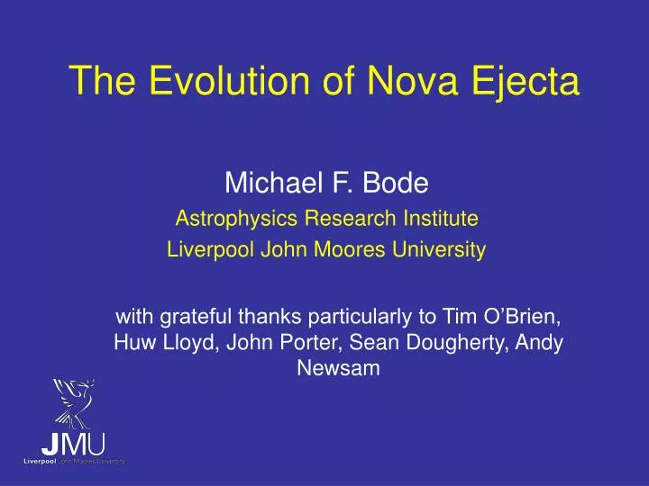 the evolution of nova ejecta