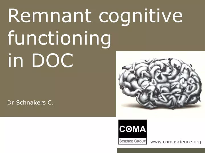 remnant cognitive functioning in doc dr schnakers c