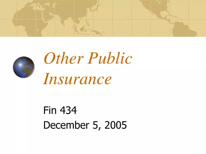 other public insurance