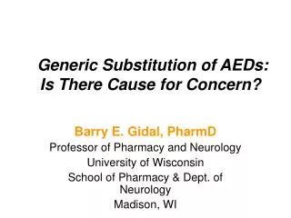 Generic Substitution of AEDs: Is There Cause for Concern?