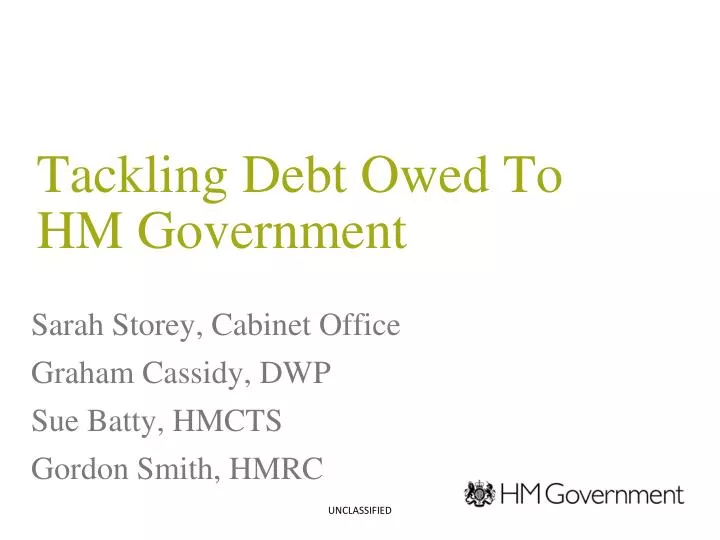 tackling debt owed to hm government