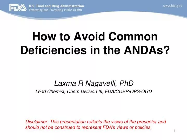 how to avoid common deficiencies in the andas