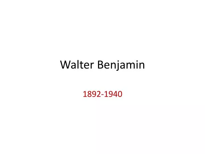 walter benjamin