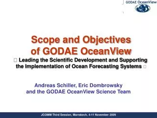 Andreas Schiller, Eric Dombrowsky and the GODAE OceanView Science Team