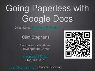 Going Paperless with Google Docs