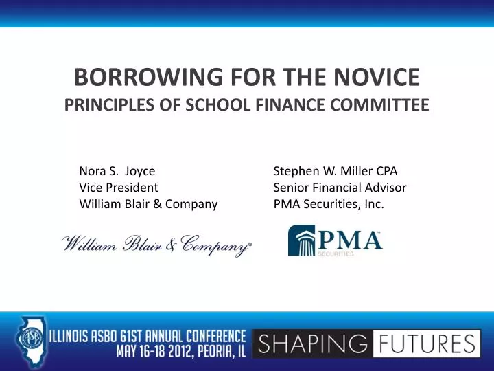borrowing for the novice principles of school finance committee