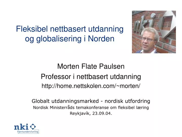 fleksibel nettbasert utdanning og globalisering i norden