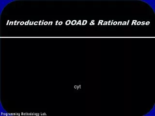 Introduction to OOAD &amp; Rational Rose