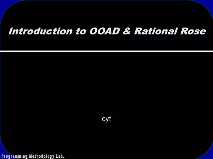 introduction to ooad rational rose