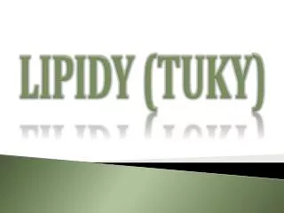 lipidy tuky