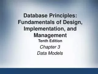 Chapter 3 Data Models