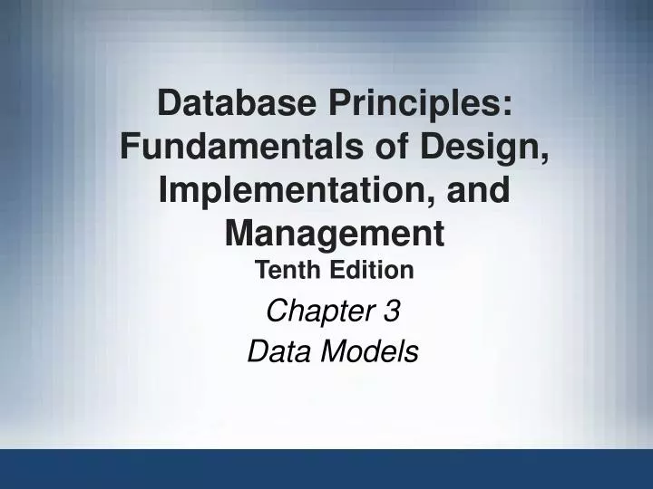 chapter 3 data models
