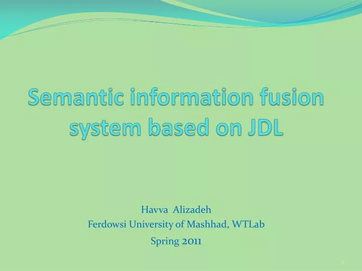 semantic information fusion system based on jdl