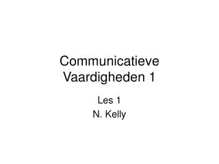 communicatieve vaardigheden 1