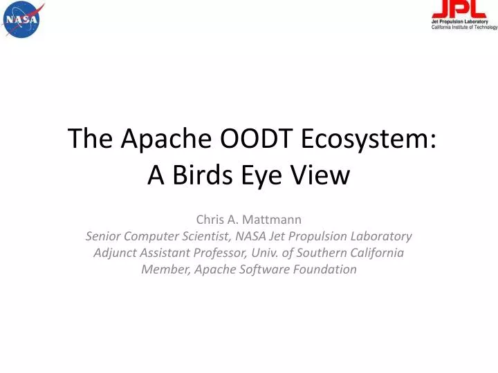 the apache oodt ecosystem a birds eye view