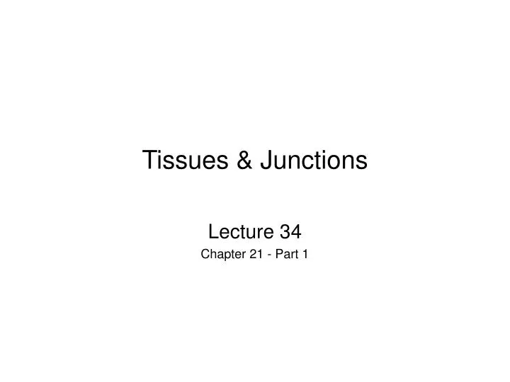 tissues junctions