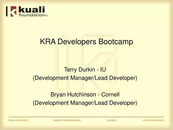 kra developers bootcamp