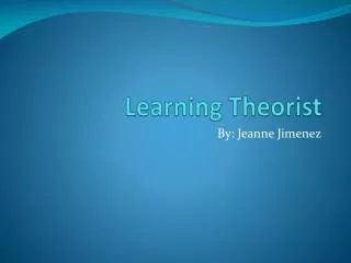 Learning Theorist