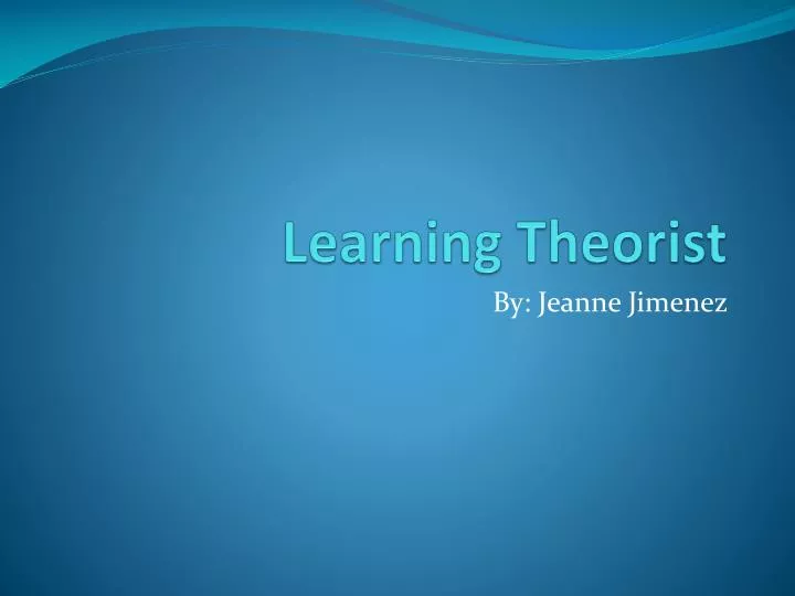 learning theorist