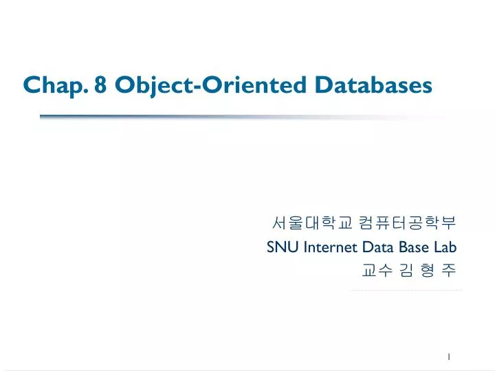 chap 8 object oriented databases