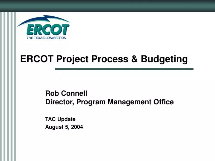 ercot project process budgeting