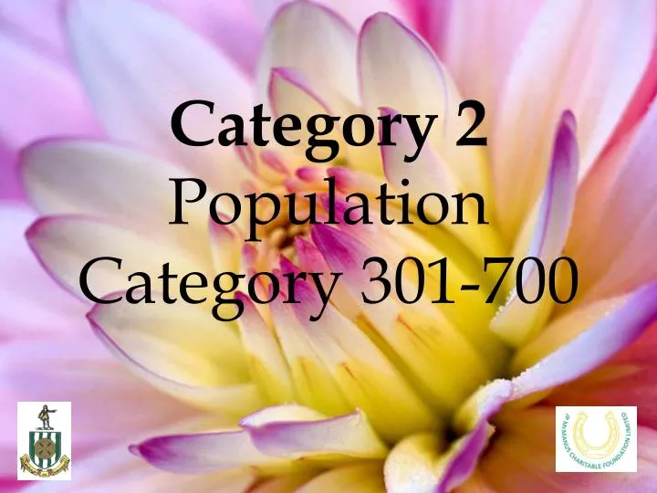 category 2 population category 301 700