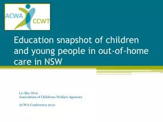 Education snapshot of children and young people in out-of-home care in NSW