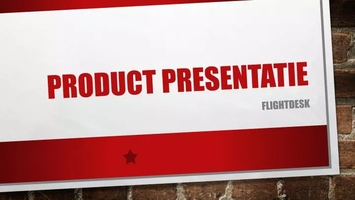 product presentatie
