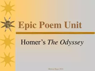 Epic Poem Unit