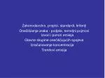 Zakonodavstvo, propisi, standardi, kriteriji - slide 1