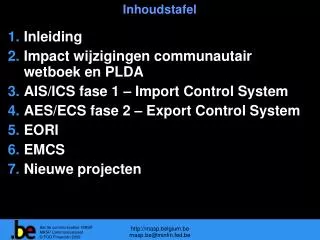 inhoudstafel
