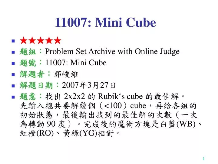 11007 mini cube