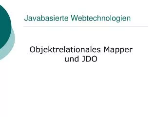 javabasierte webtechnologien