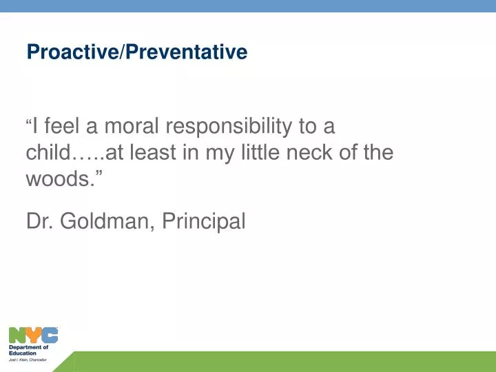 proactive preventative