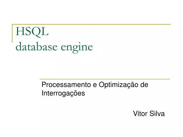 hsql database engine
