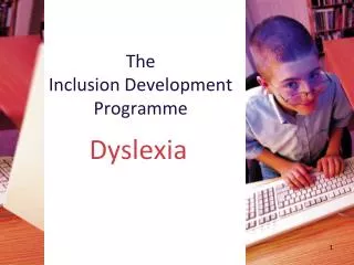 The Inclusion Development Programme