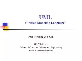 UML (Unified Modeling Language )