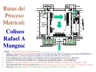 rutas del proceso matr cula coliseo rafael a mangual