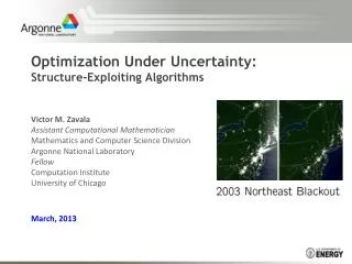 Optimization Under Uncertainty: Structure-Exploiting Algorithms