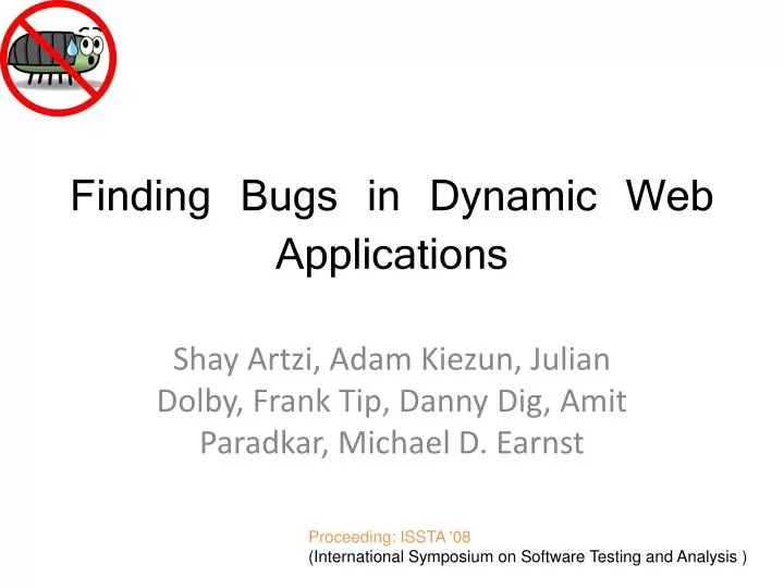 finding bugs in dynamic web applications