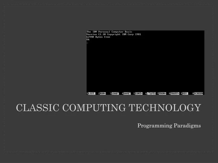classic computing technology