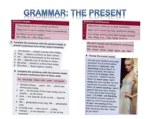 Grammar : the present