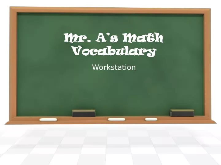mr a s math vocabulary