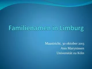 f amilienamen in limburg