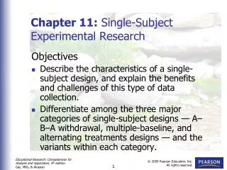 Chapter 11: Single-Subject Experimental Research