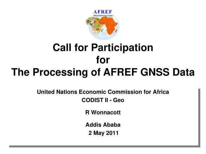 united nations economic commission for africa codist ii geo r wonnacott addis ababa 2 may 2011