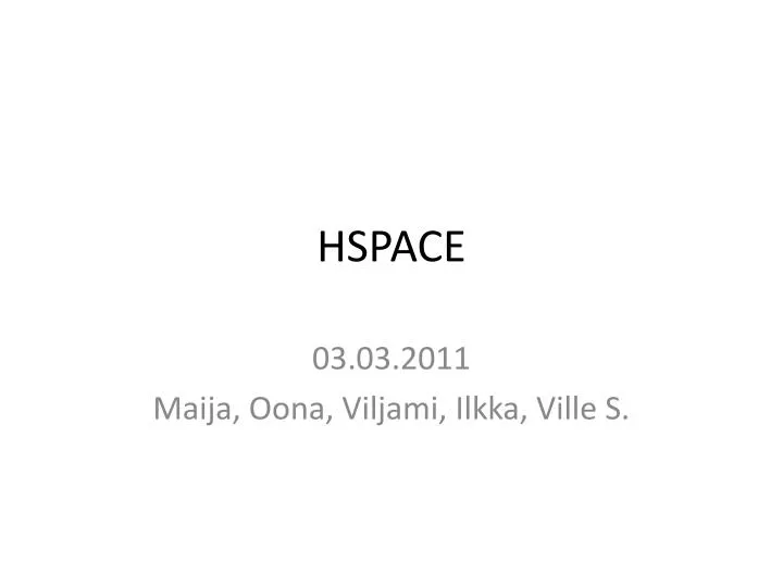 hspace