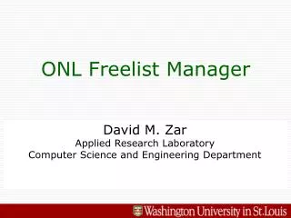 ONL Freelist Manager