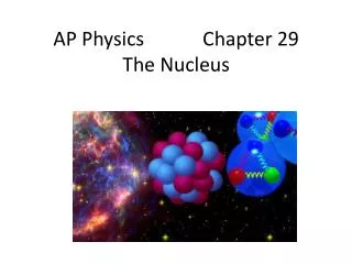 AP Physics Chapter 29 The Nucleus